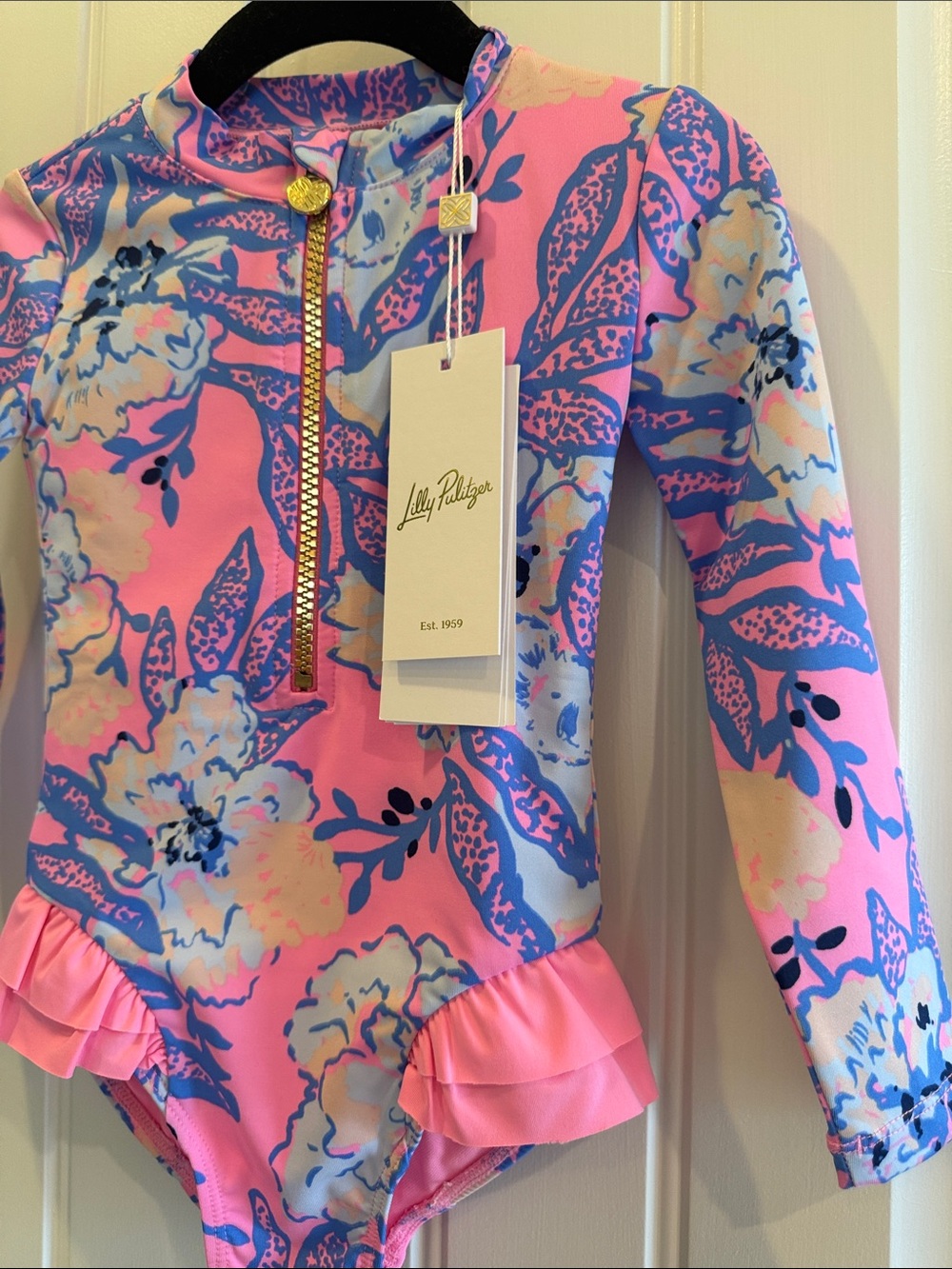 Lilly Pulitzer Denning Rashguard UPF 50+ Swimsuit Size 2 Totally Koalafied NWT